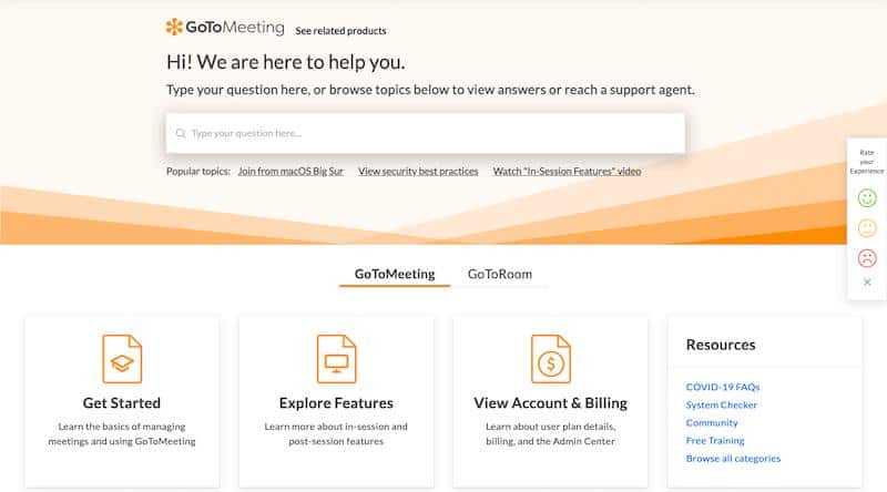 GoToMeeting: Customer support