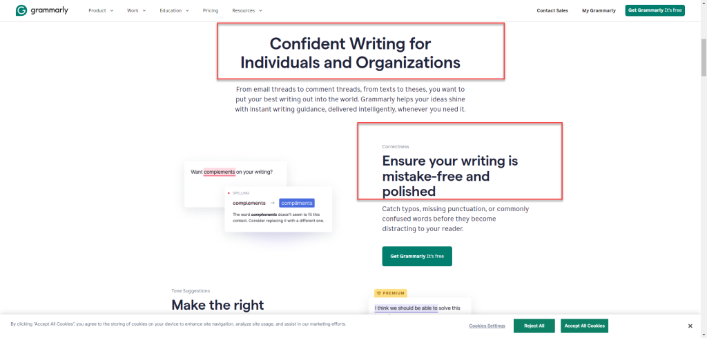 grammarly features