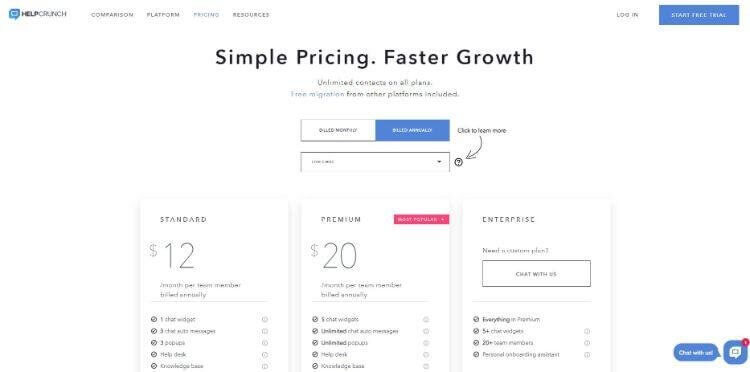 helpcrunch pricing
