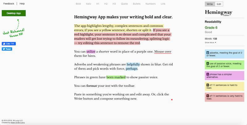 Hemingway Editor