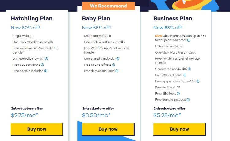 hostgator pricing