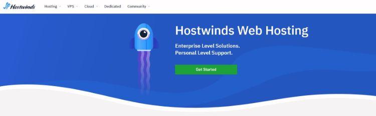 hostwinds homepage
