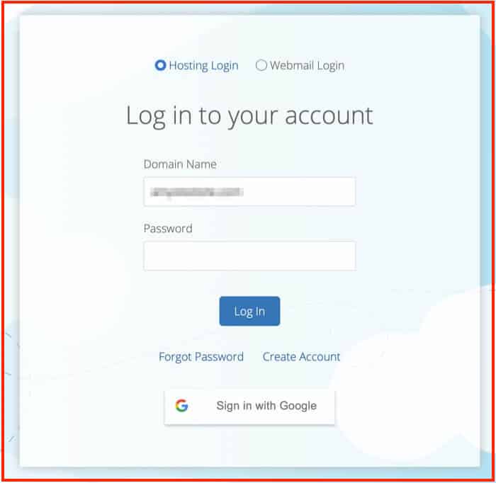 How to Start a Blog - Bluehost login