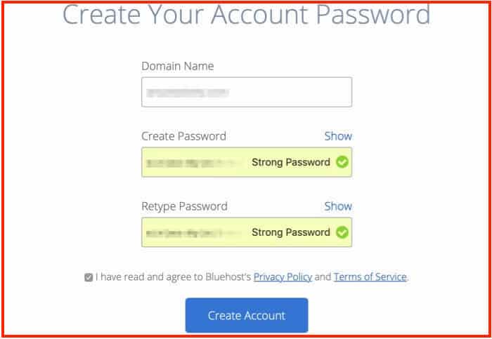 How to Start a Blog - Bluehost set password