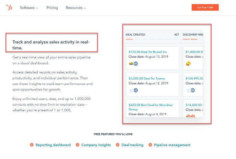 hubspot features