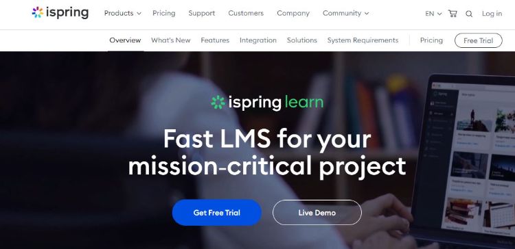 iSpringLearn homepage