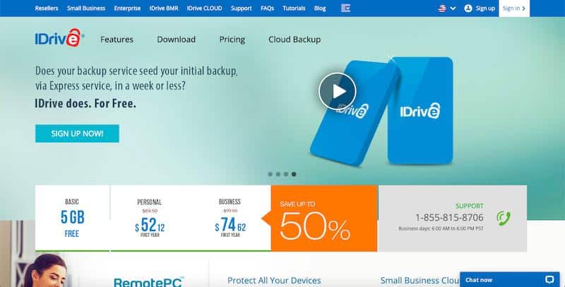 IDrive unlimited backup of devices