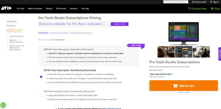 pro tools pricing