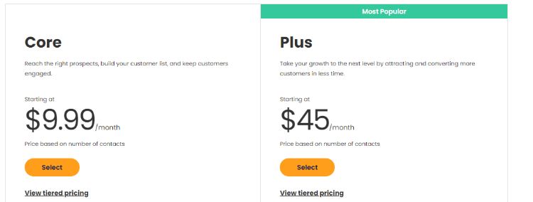 constant contact pricing