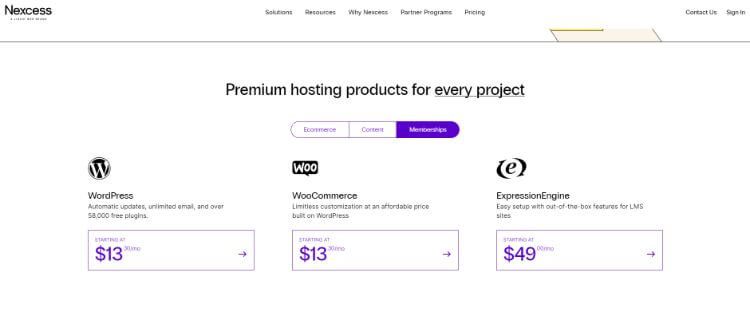 nexcess memberships