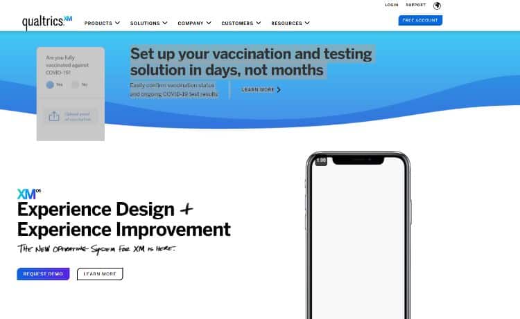 Qualtrics homepage
