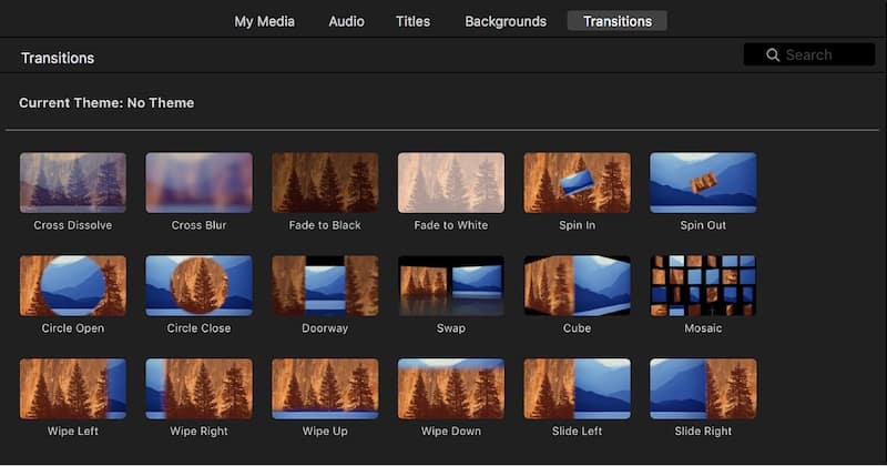 iMovie Transitions 