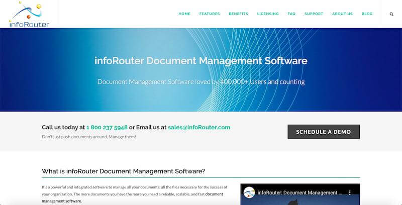InfoRouter document management tool 