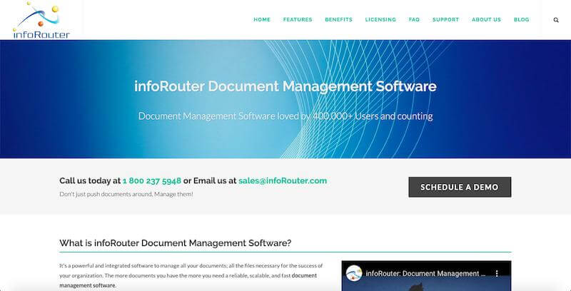 InfoRouter document management tool