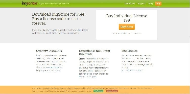 Inqscribe Pricing Page