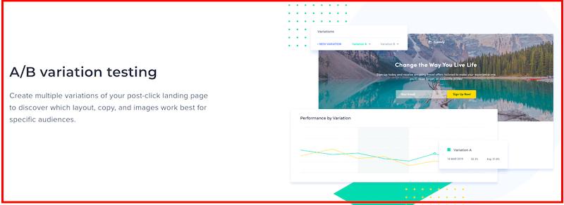 Instapage - A/B testing