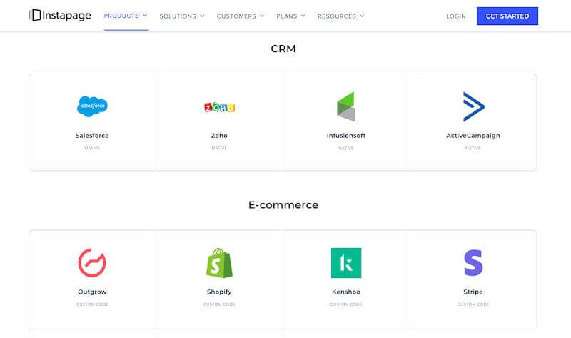 Instapage Third Party Integrations