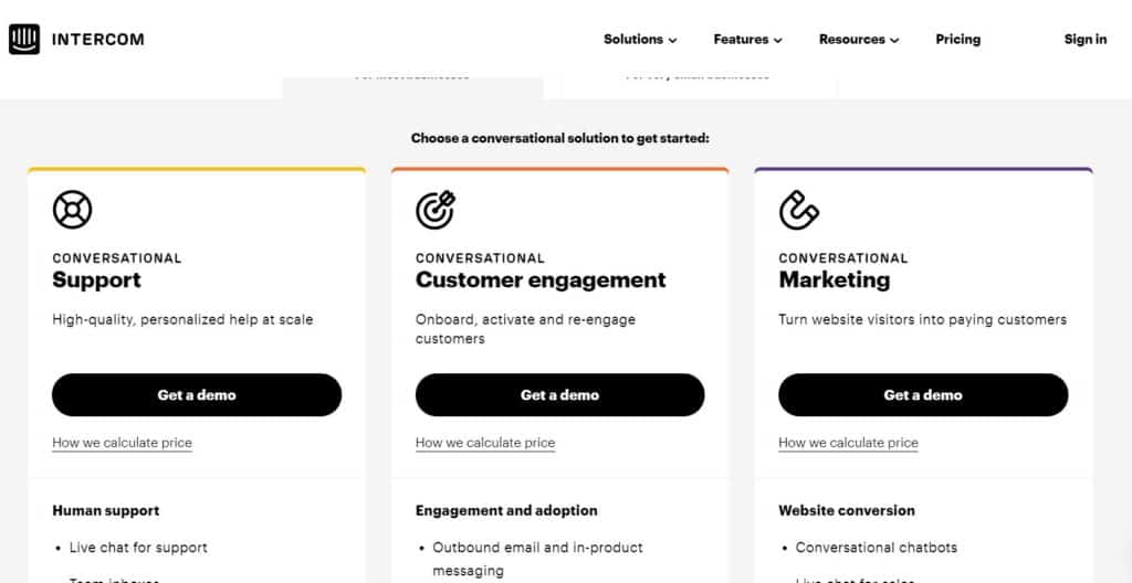 intercom pricing