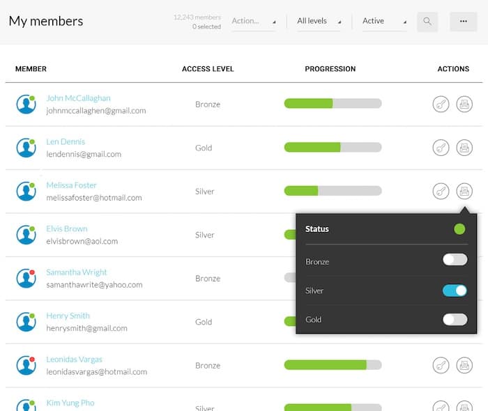 Kartra member management