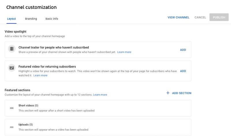 Layout customization