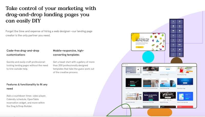 Leadpages - drag-and-drop editor.