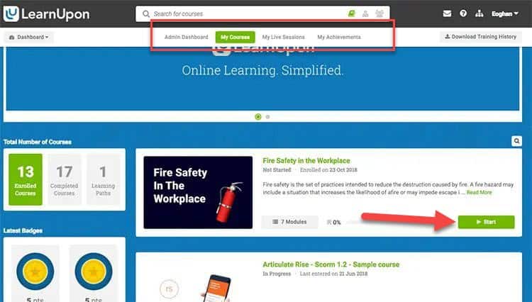 learnupon ux