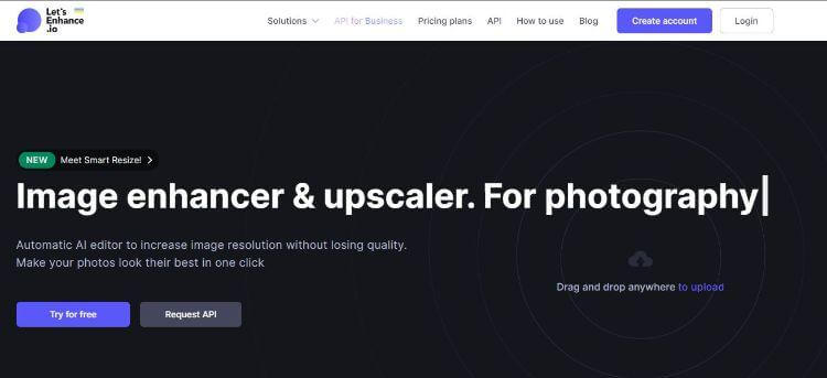 letsenhance homepage