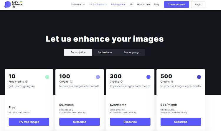 letsenhance pricing