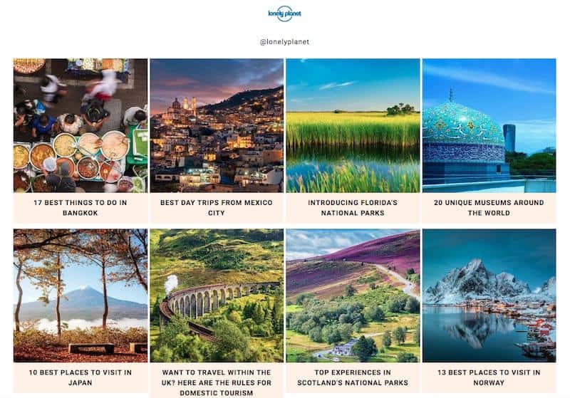 Lonely Planet LnkBio profile