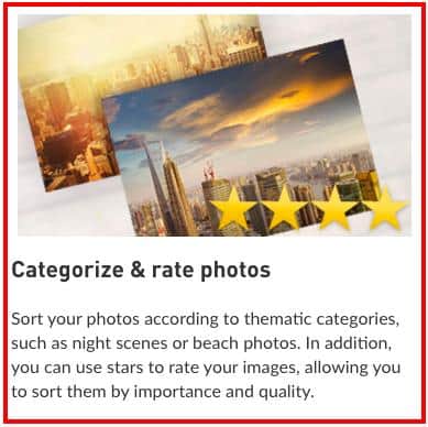 Magix Photo Manager: Categorize & rate photos