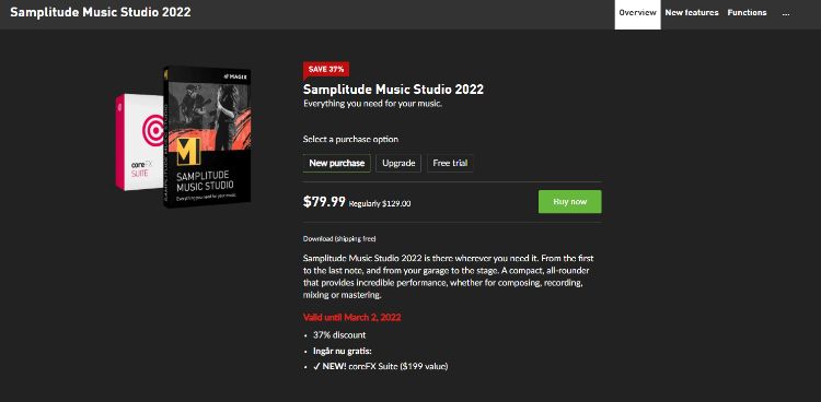  SAMPLITUDE Music Studio 2023 - The complete studio for  composing, recording, mixing and mastering, Audio Software, Music Program, Windows 10/11 PC