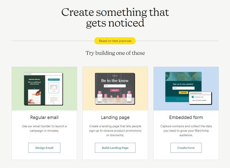Mailchimp template options