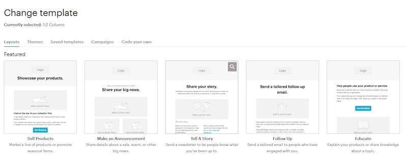 MailChimp templates