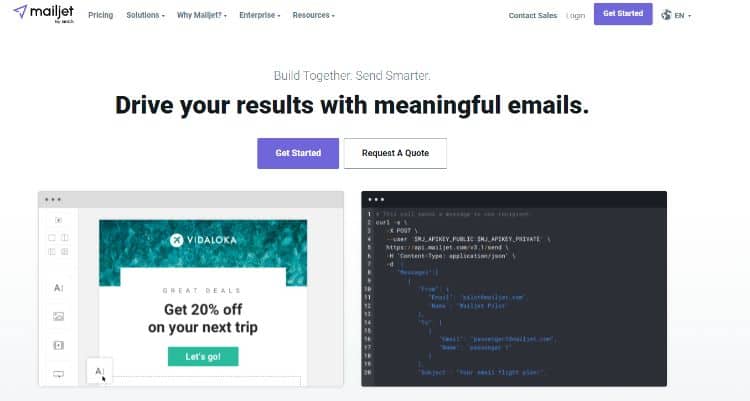 mailerlite homepage