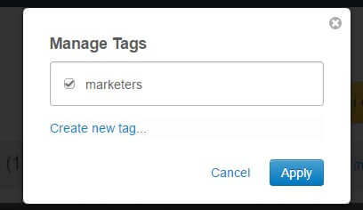 Manage Tags Constant Contact 