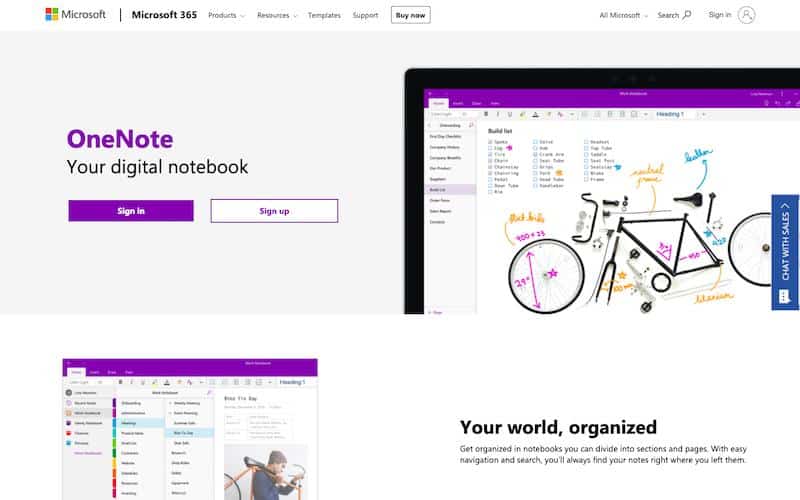 Microsoft OneNote: digital notebook 