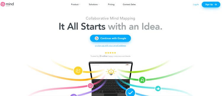mindmeister homepage