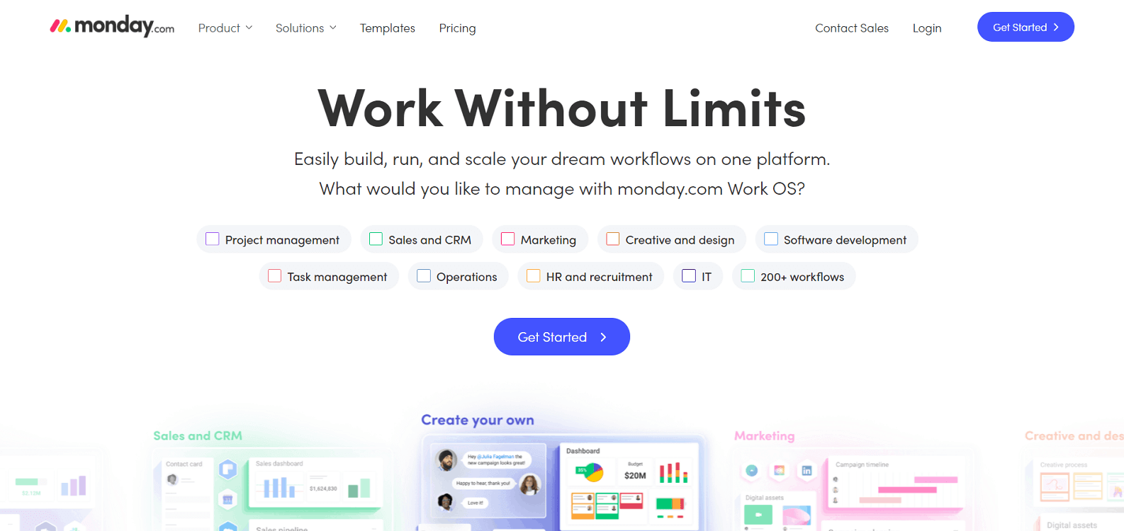 monday.com Homepage