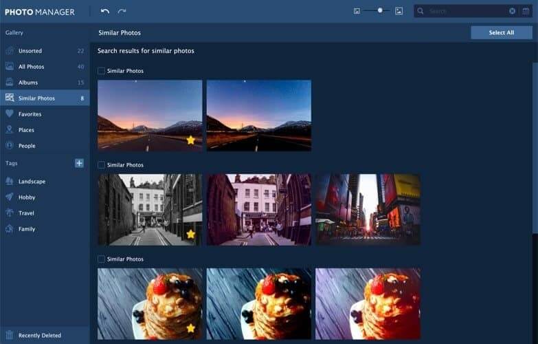 Movavi Photo Manager: Similar Photos