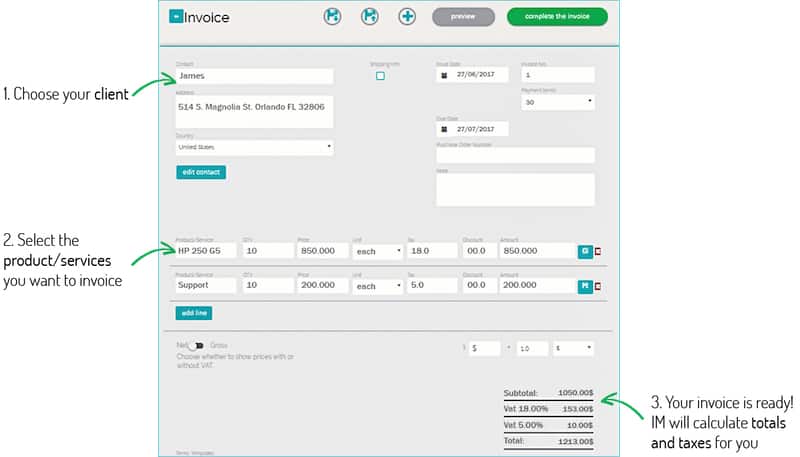 Online Invoices: Invoice Meister