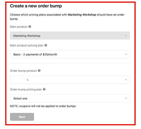 Order Bump Product