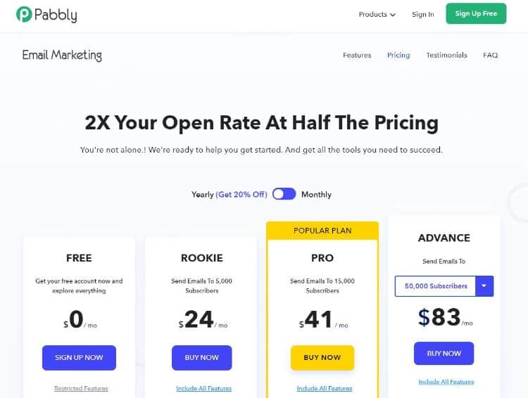 pabbly pricing