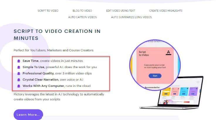 pictory features