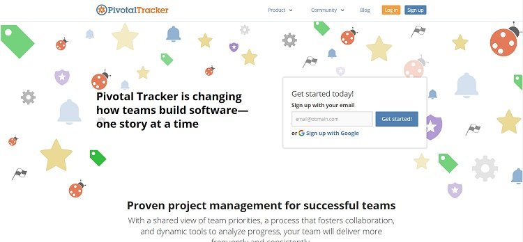 Pivotal Tracker Homepage