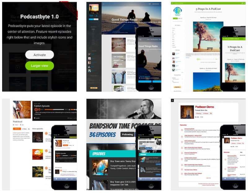 Podbean website themes