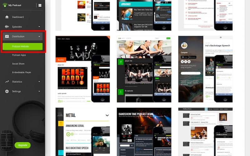 podbean website themes 