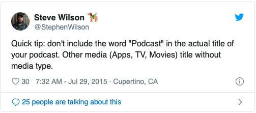 Podcast Title Tip