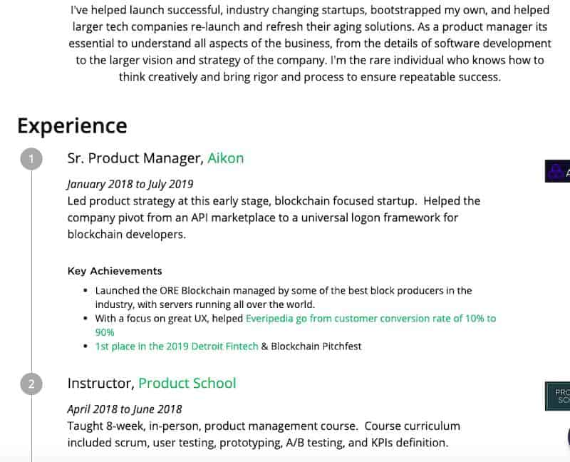 Project Management resume sample