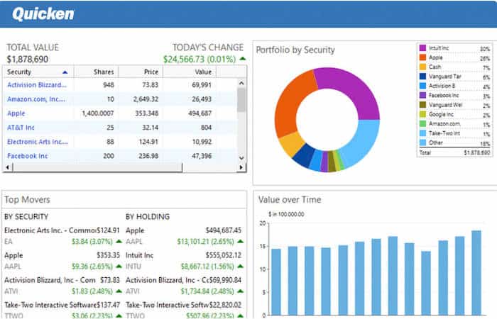 Quicken investment reports