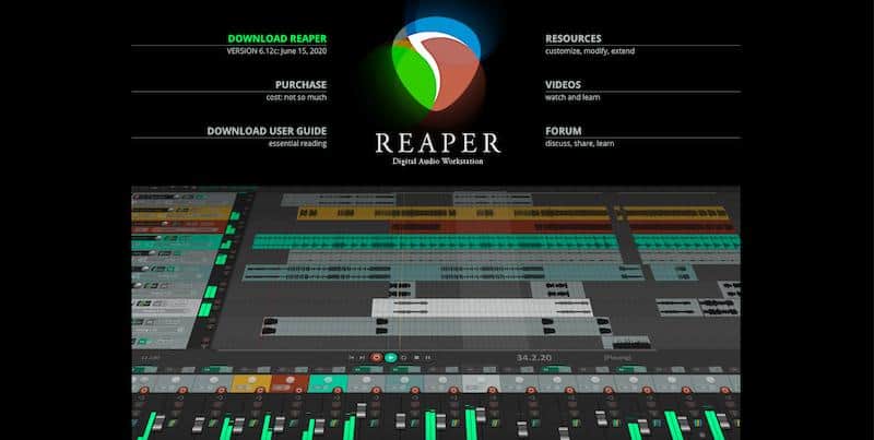 Reaper digital audio production application